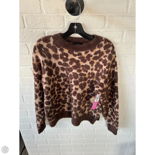 Sweater By Ann Taylor In Brown & Cream, Size: S