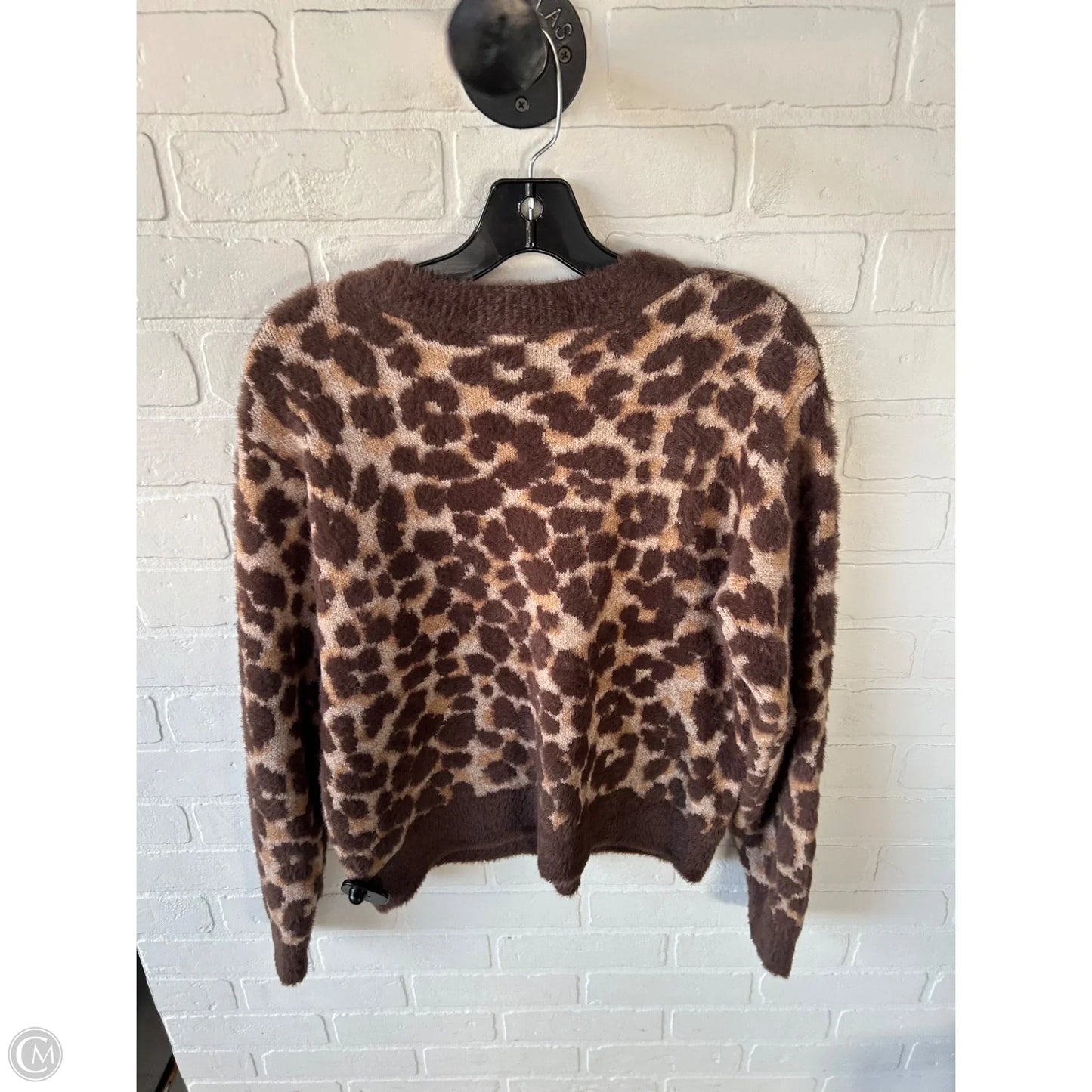Sweater By Ann Taylor In Brown & Cream, Size: S