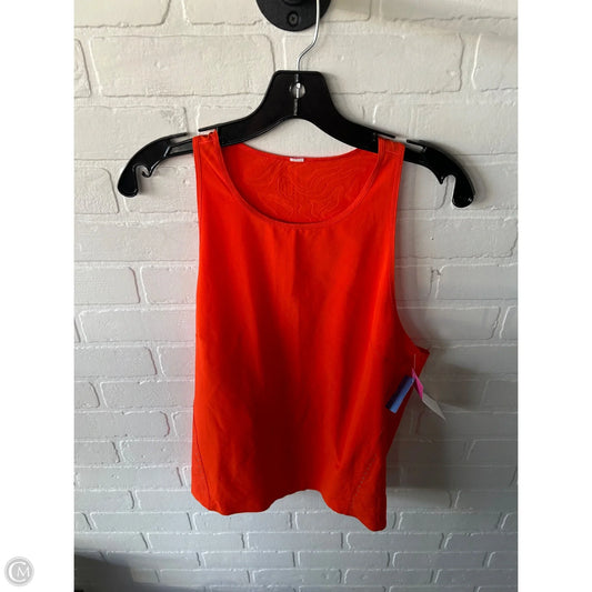 Athletic Tank Top By Lululemon In Orange, Size: M
