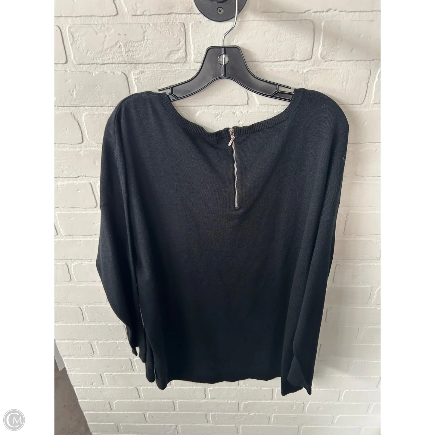 Sweater By Cable And Gauge In Black, Size: 1x