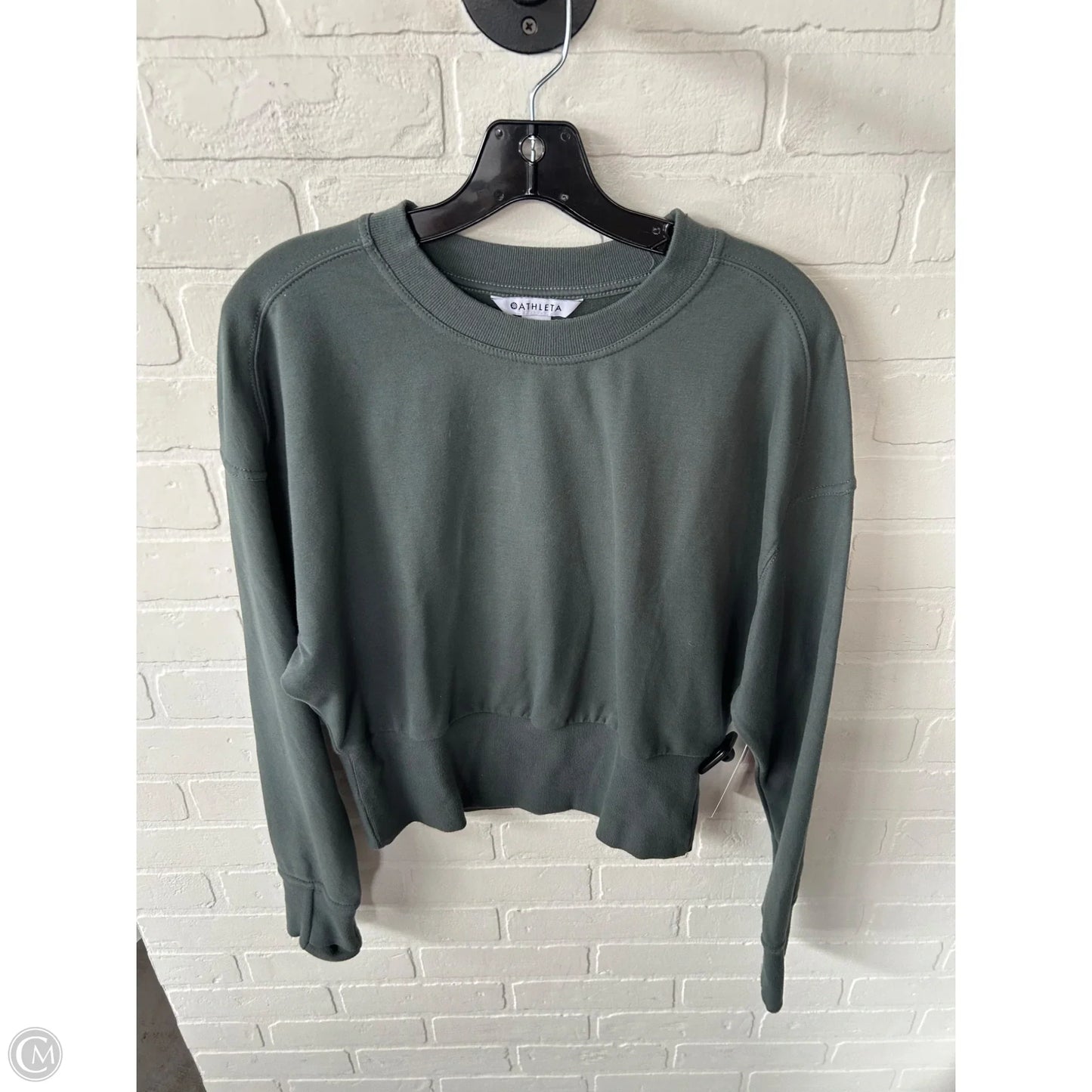 Athletic Sweatshirt Crewneck By Athleta In Green, Size: S