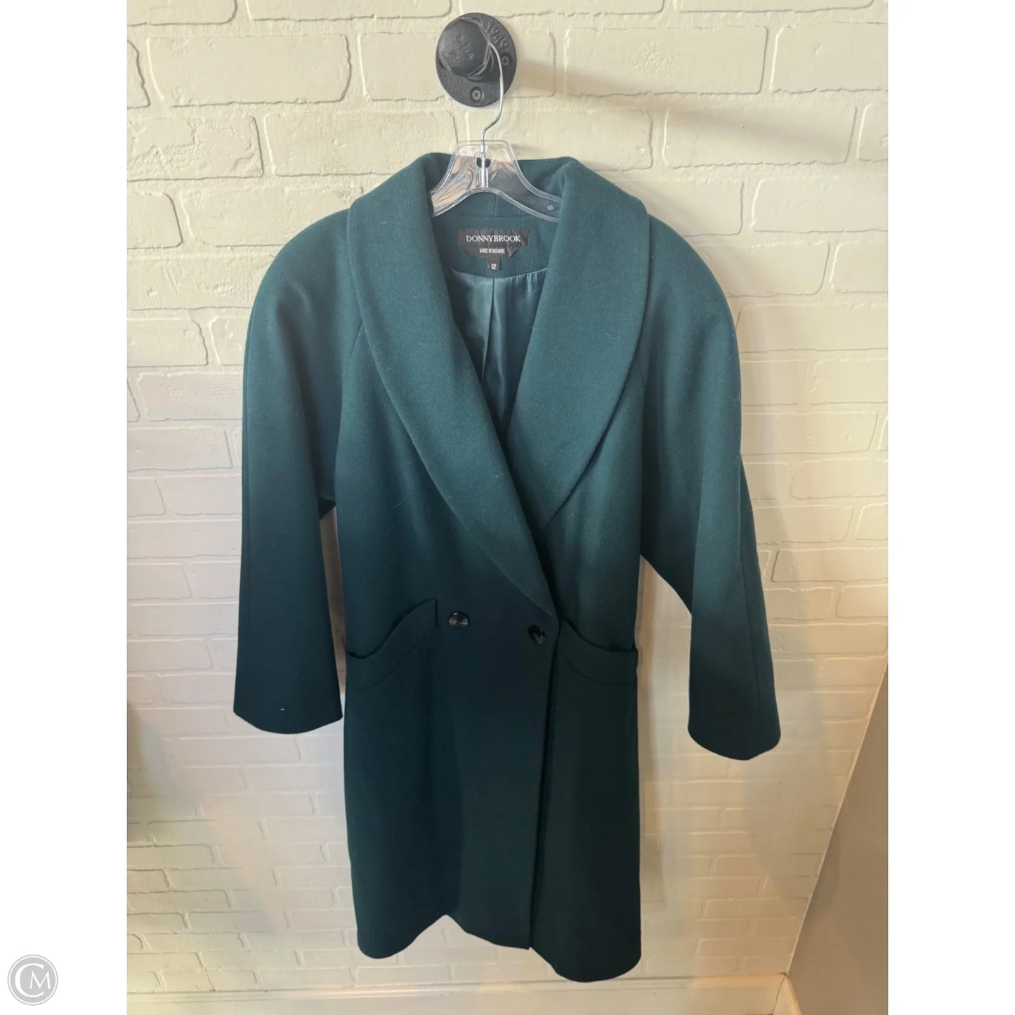 Coat Wool By Clothes Mentor In Teal, Size: L