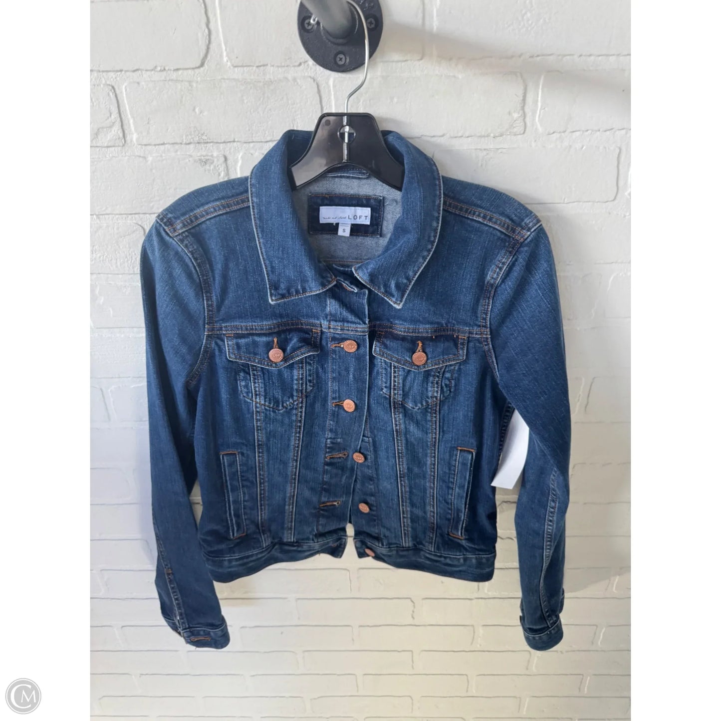 Jacket Denim By Loft In Blue Denim, Size: S