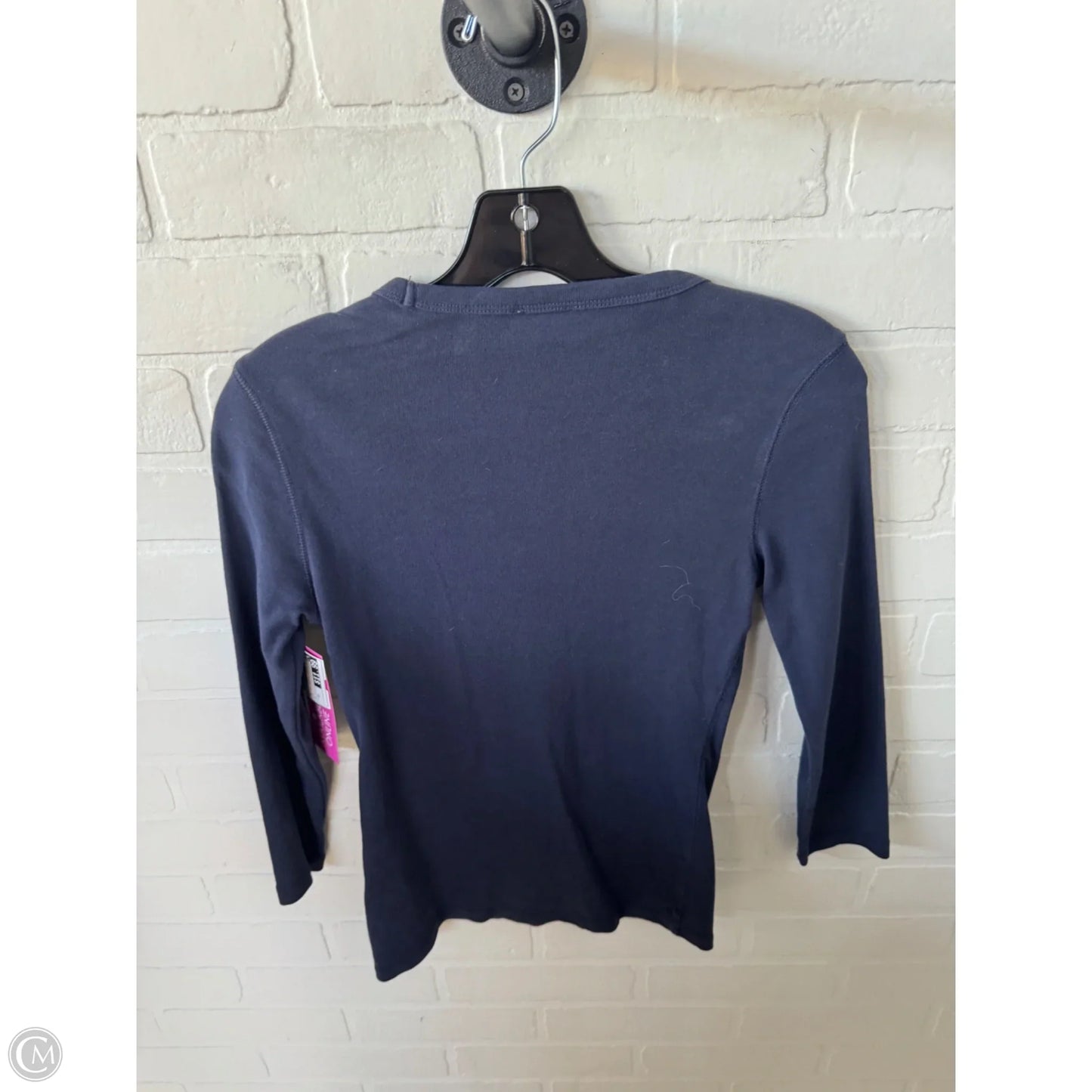 Top 3/4 Sleeve Basic By Lilla P In Blue, Size: Xs