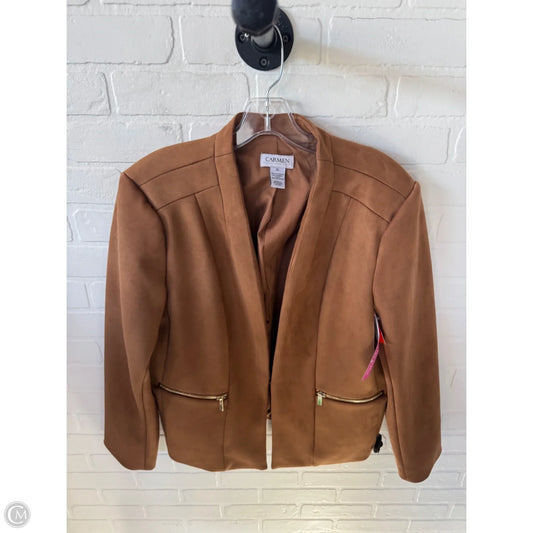Blazer By Carmen Marc Valvo In Brown, Size: Xl
