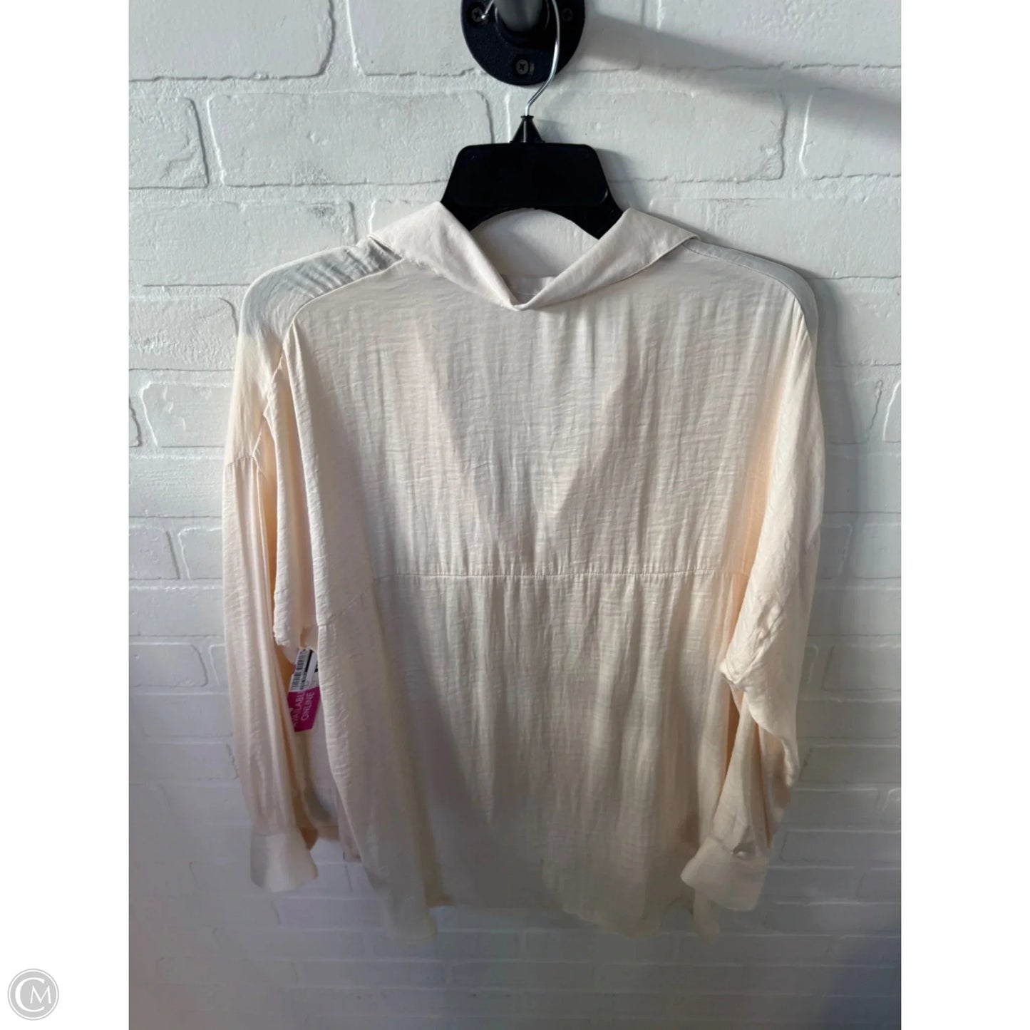 Top Long Sleeve By Free People In Cream, Size: S
