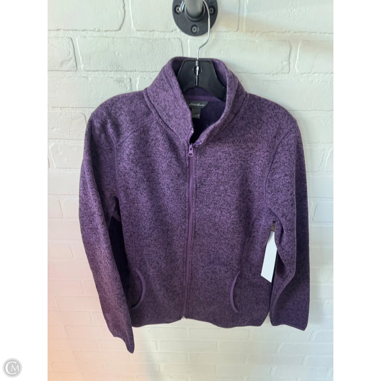 Jacket Fleece By Eddie Bauer In Purple, Size: M