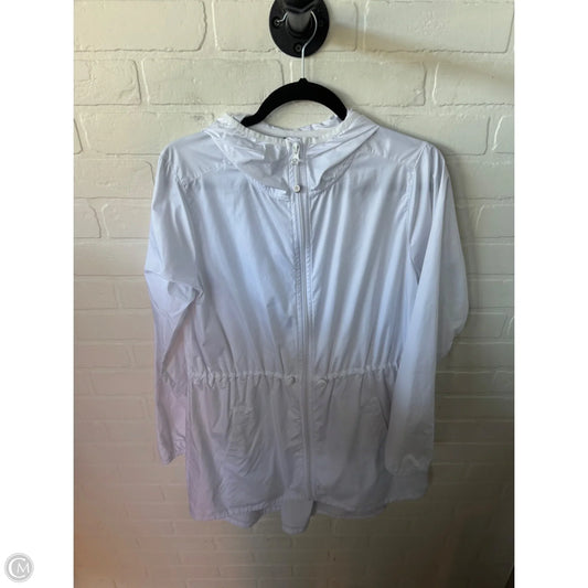 Jacket Windbreaker By Gaiam In White, Size: S