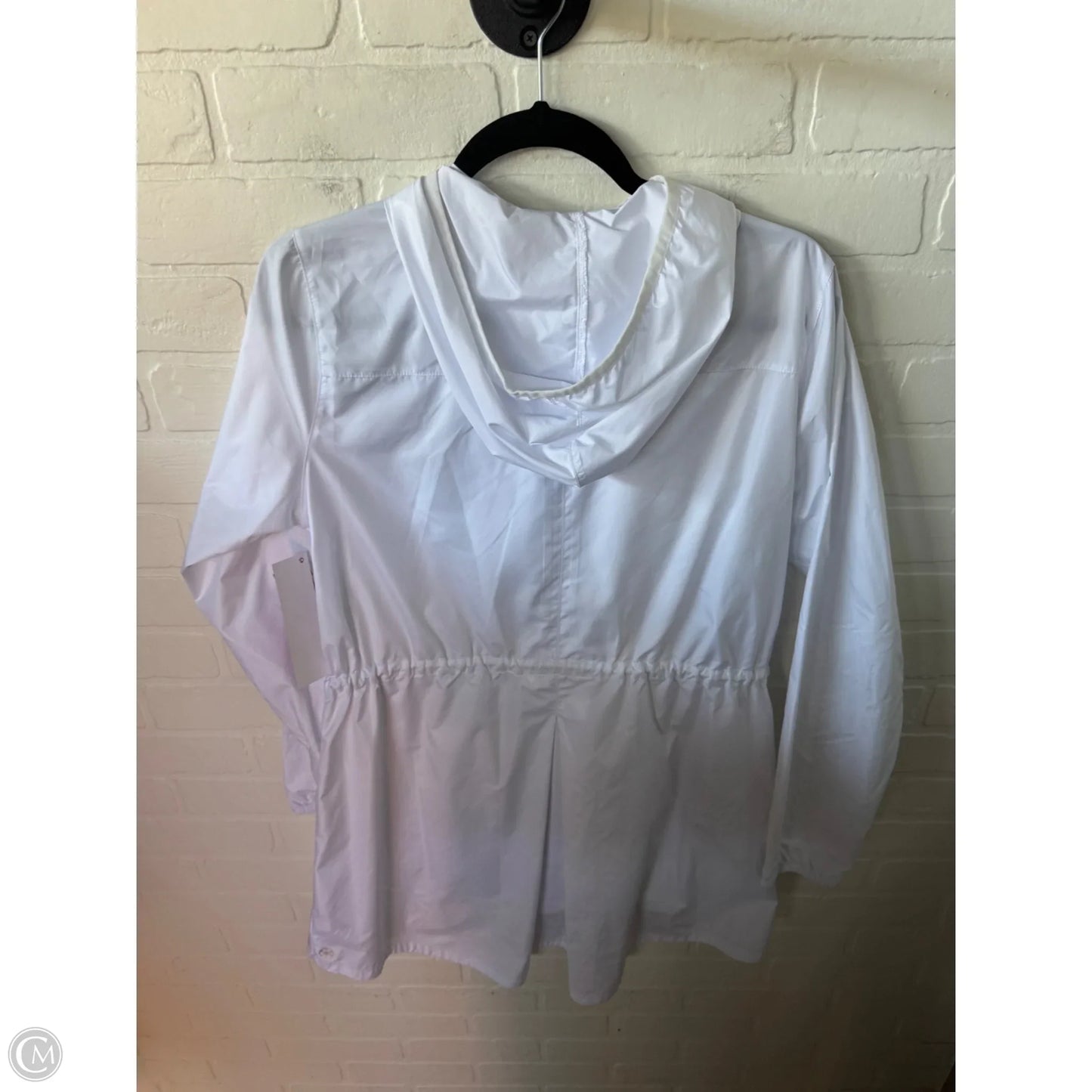 Jacket Windbreaker By Gaiam In White, Size: S