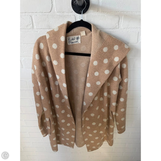 Sweater Cardigan By Field Flower In Tan & White, Size: M