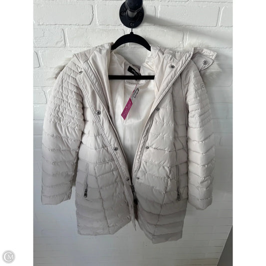 Coat Puffer & Quilted By Kenneth Cole In Cream, Size: S