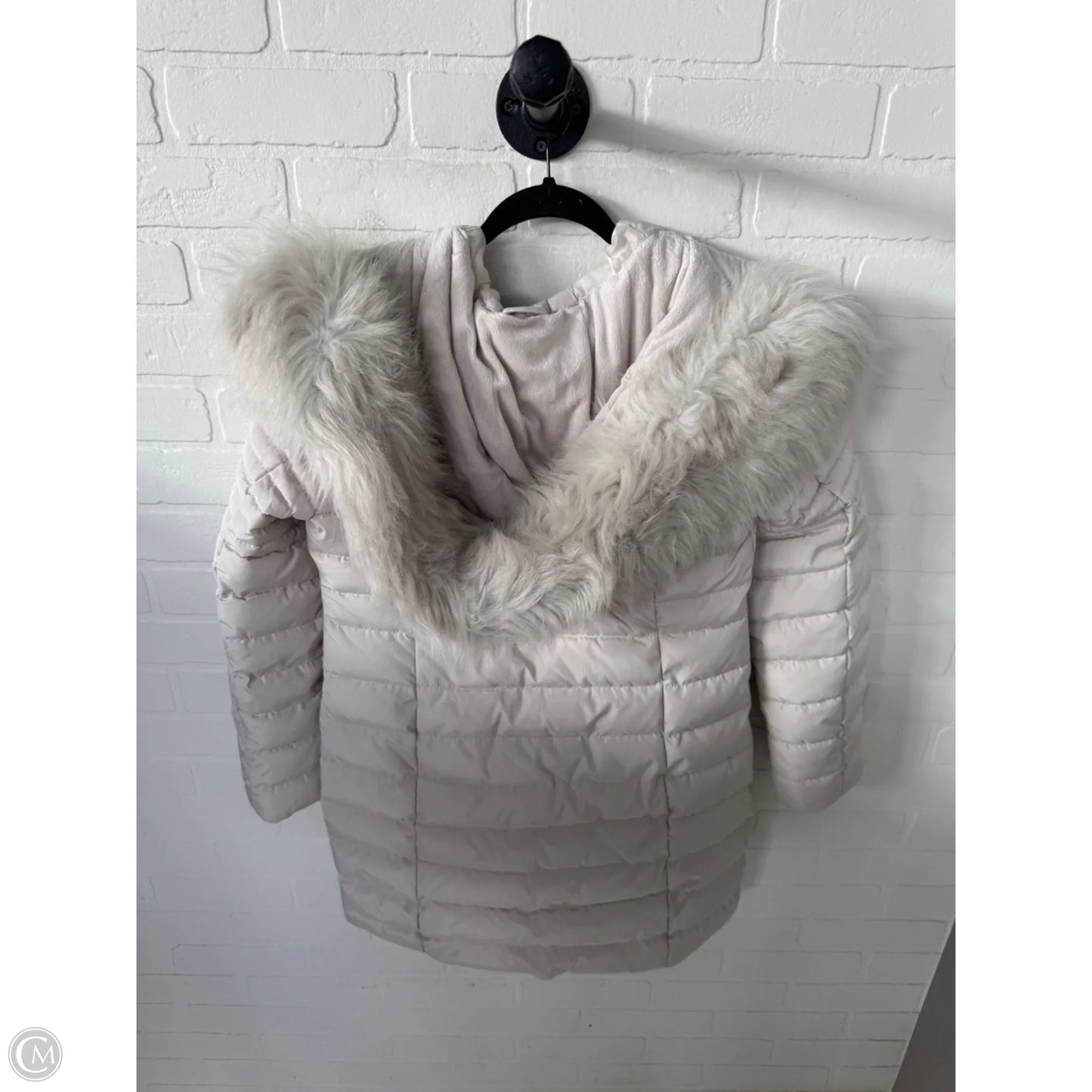 Coat Puffer & Quilted By Kenneth Cole In Cream, Size: S