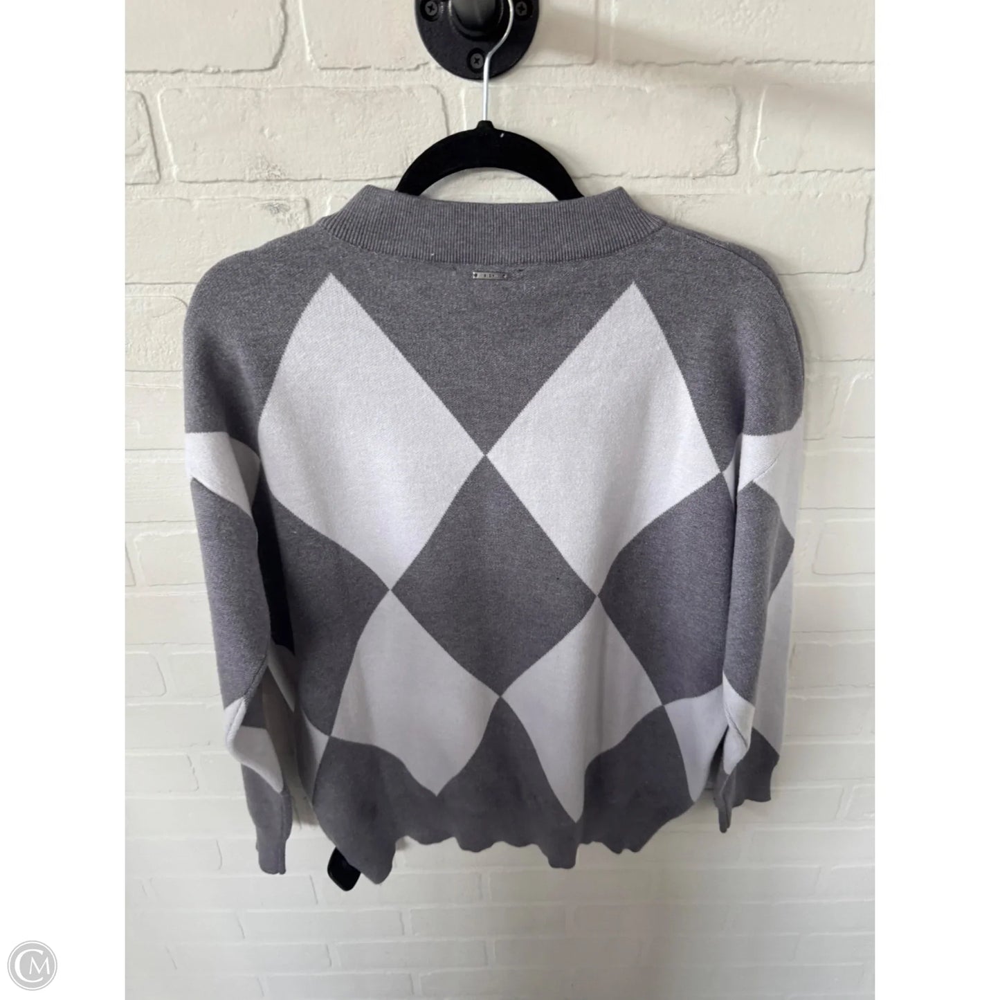 Sweater By Sioni In Grey & White, Size: L