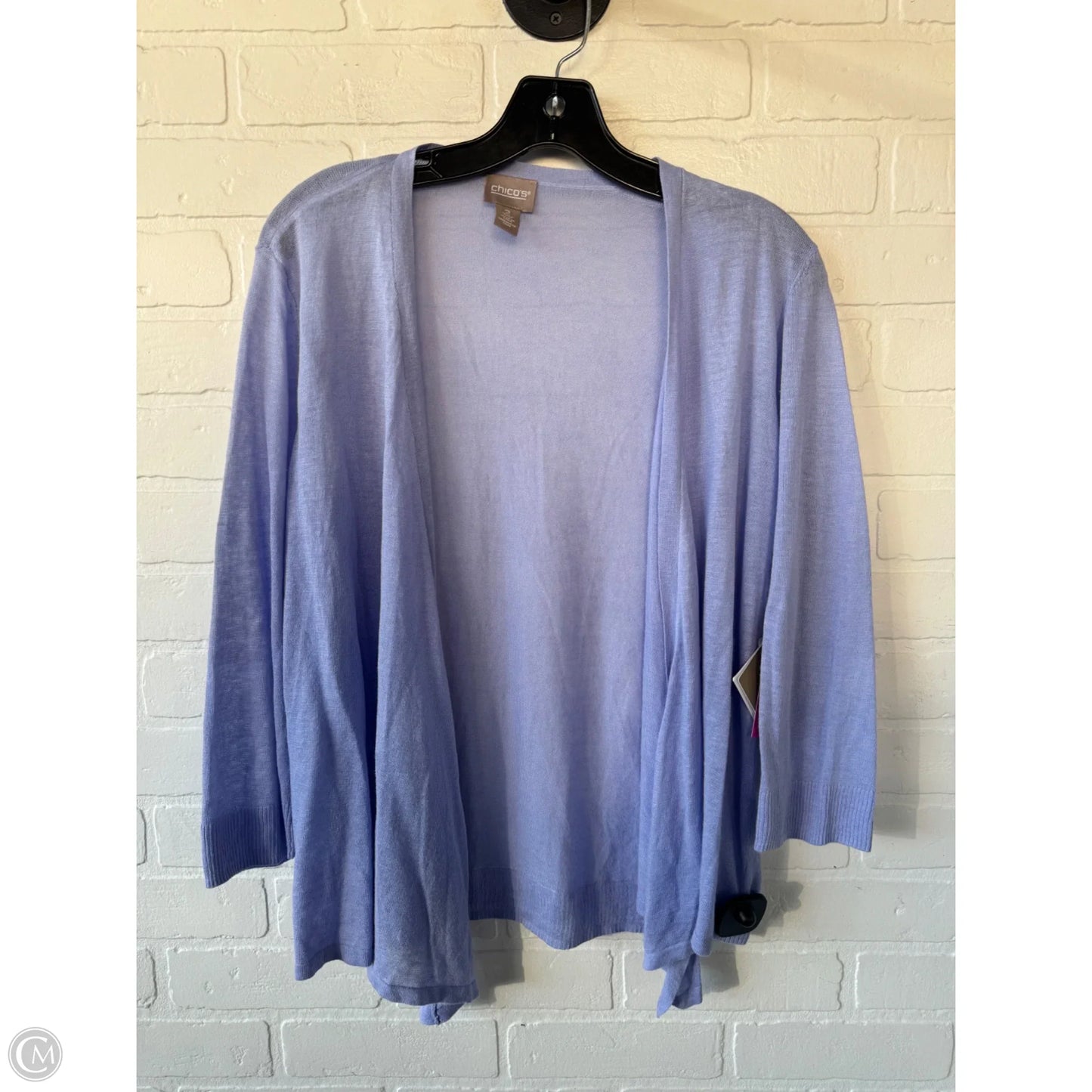Sweater Cardigan By Chicos In Purple, Size: L