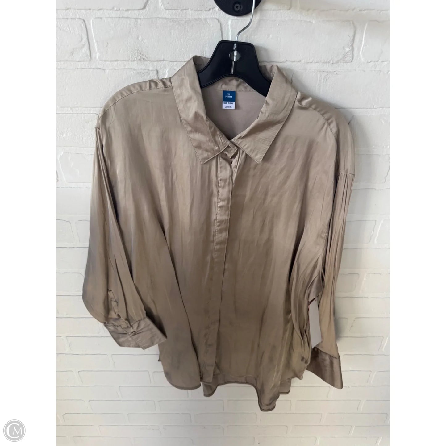 Top Long Sleeve By Old Navy In Tan, Size: Xlp