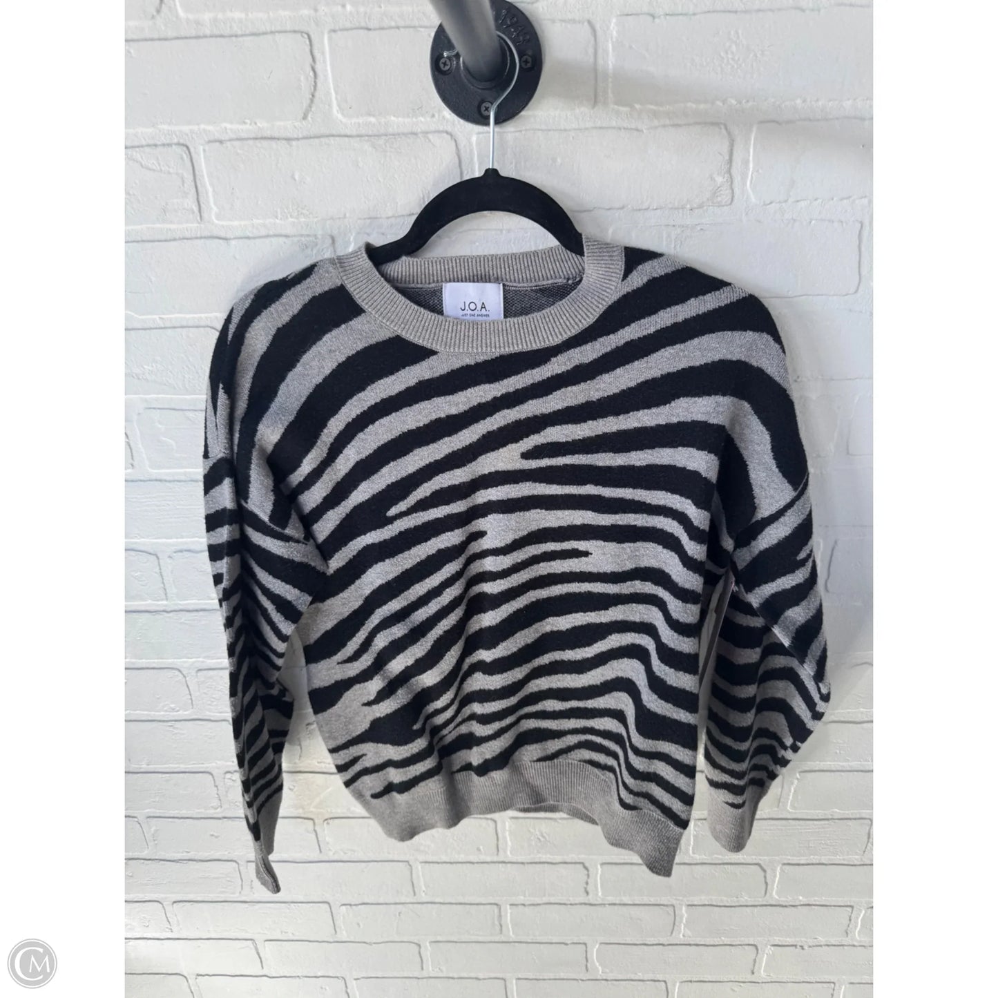 Sweater By Joa In Black & Grey, Size: S