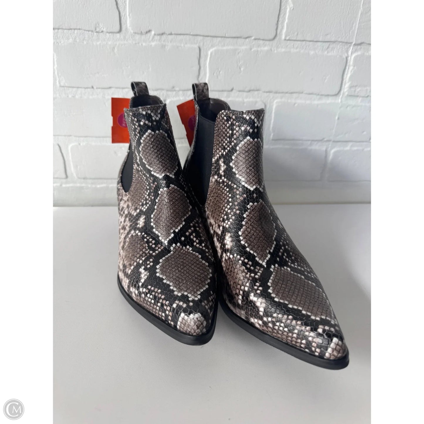 Boots Ankle Heels By Blondo In Brown & Tan, Size: 10