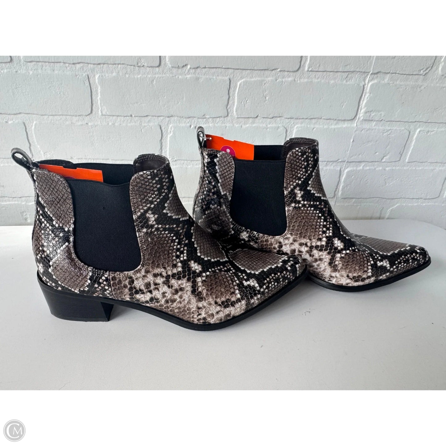 Boots Ankle Heels By Blondo In Brown & Tan, Size: 10