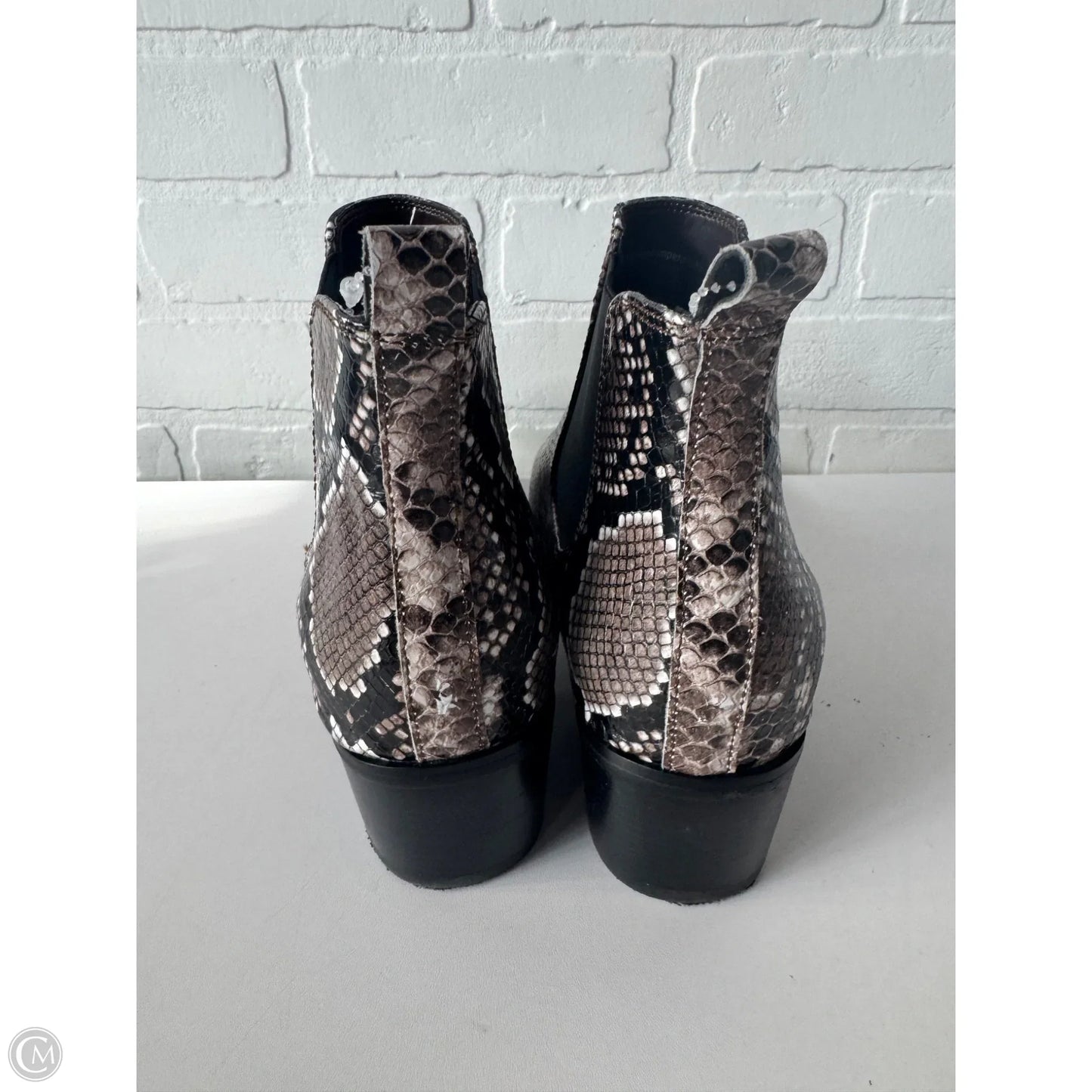 Boots Ankle Heels By Blondo In Brown & Tan, Size: 10