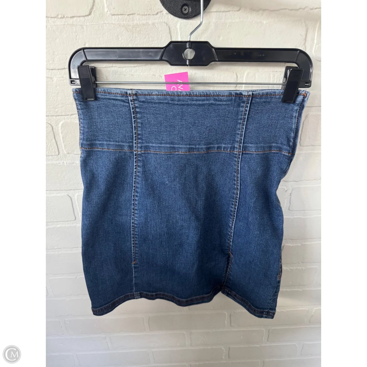 Skirt Mini & Short By Free People In Blue Denim, Size: 4
