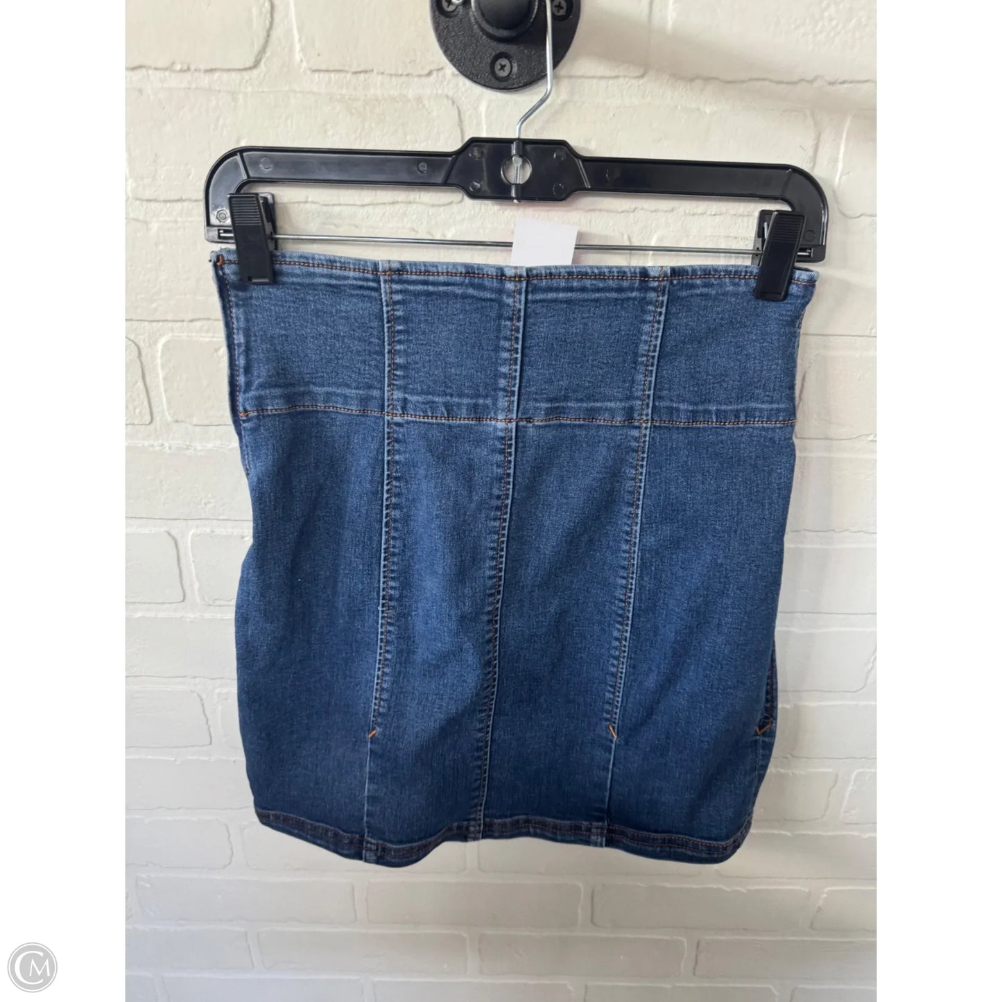 Skirt Mini & Short By Free People In Blue Denim, Size: 4
