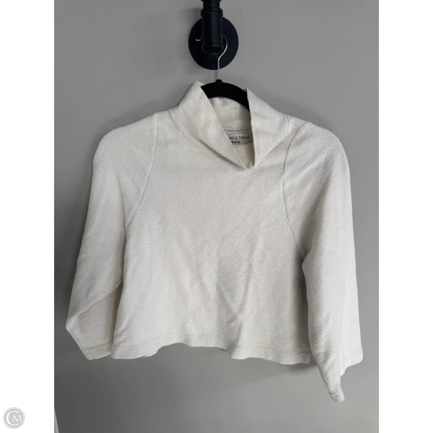 Top 3/4 Sleeve By Madewell In Cream, Size: Xs