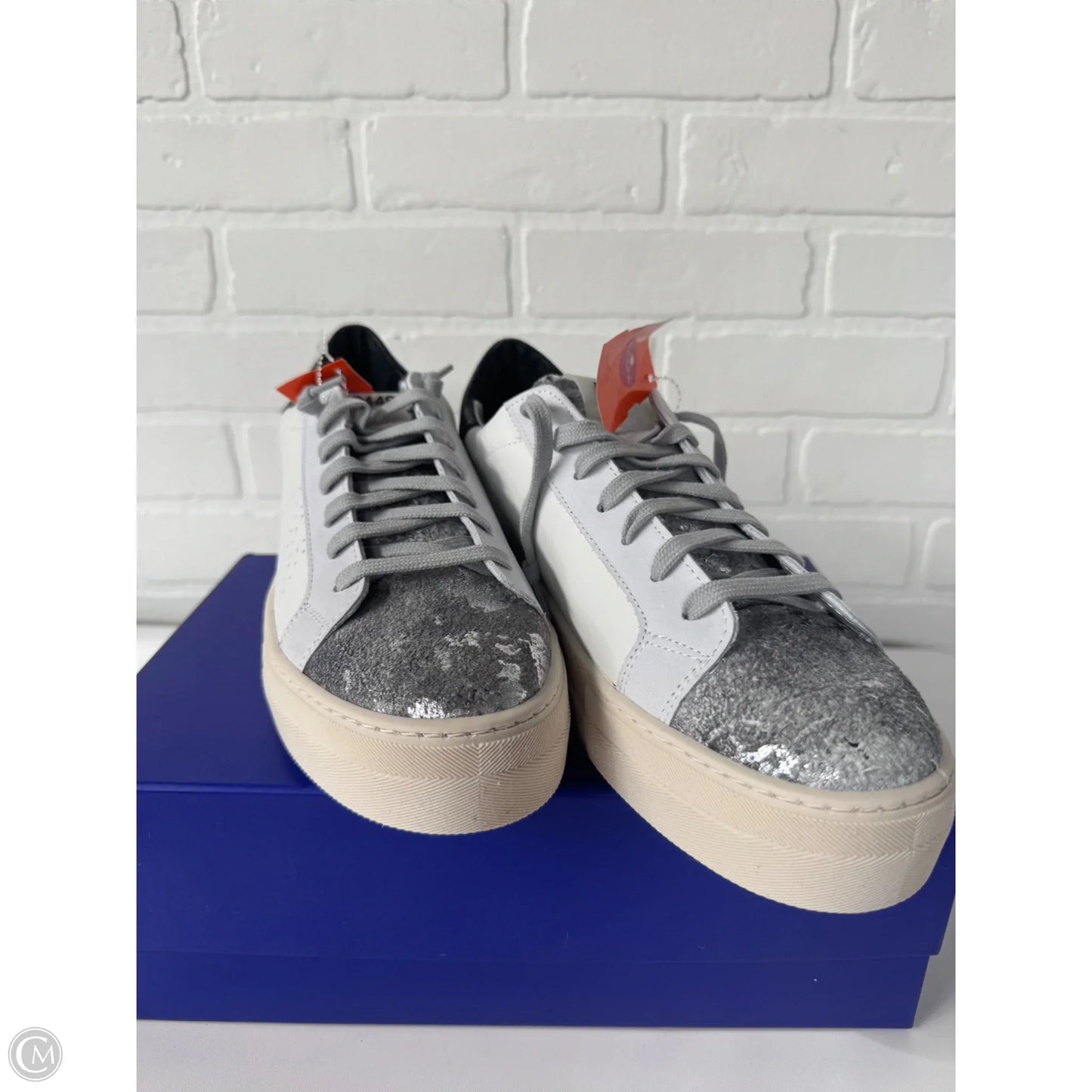 Shoes Sneakers Platform By P448 In Grey & White, Size: 10.5