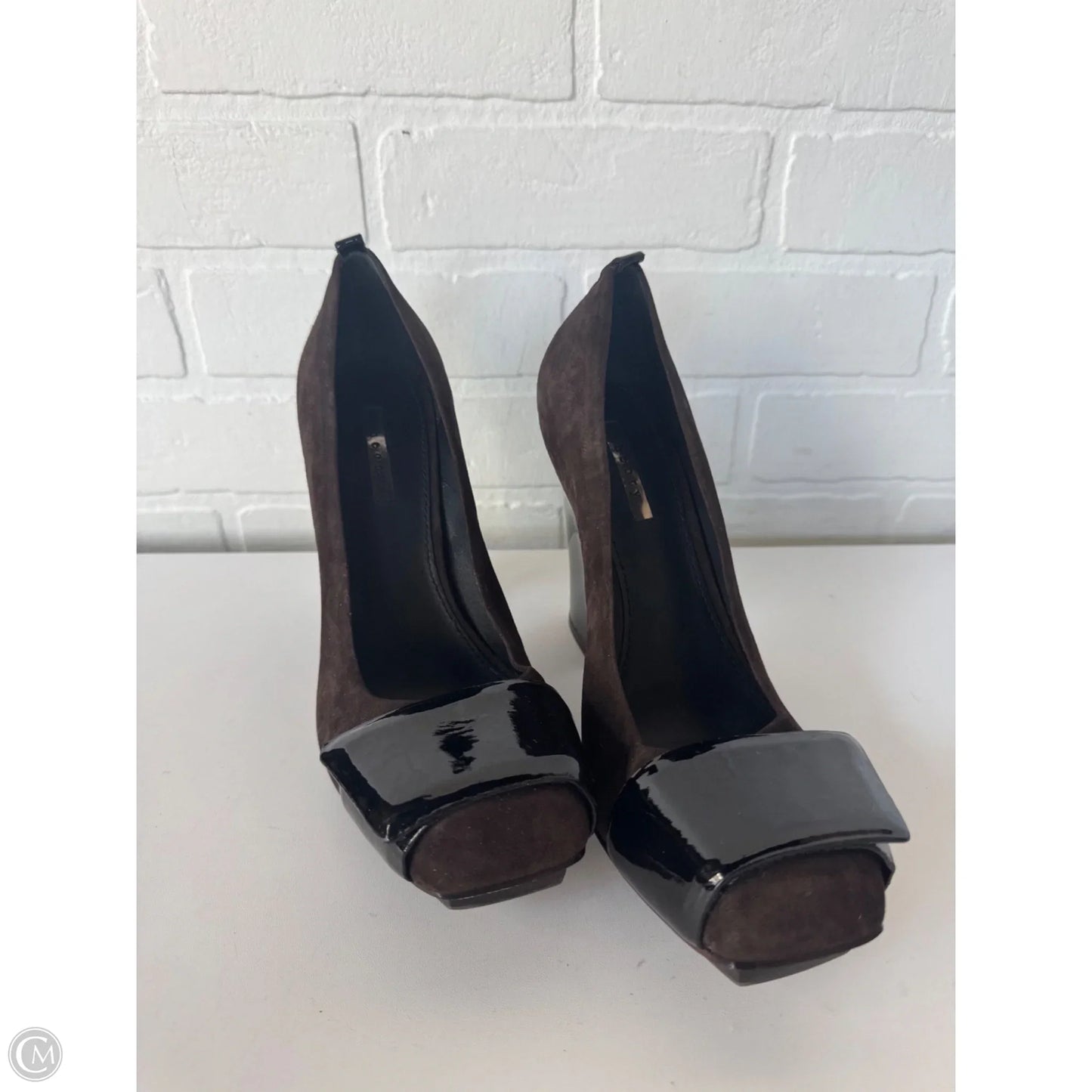 Shoes Heels Block By Theory In Brown, Size: 8