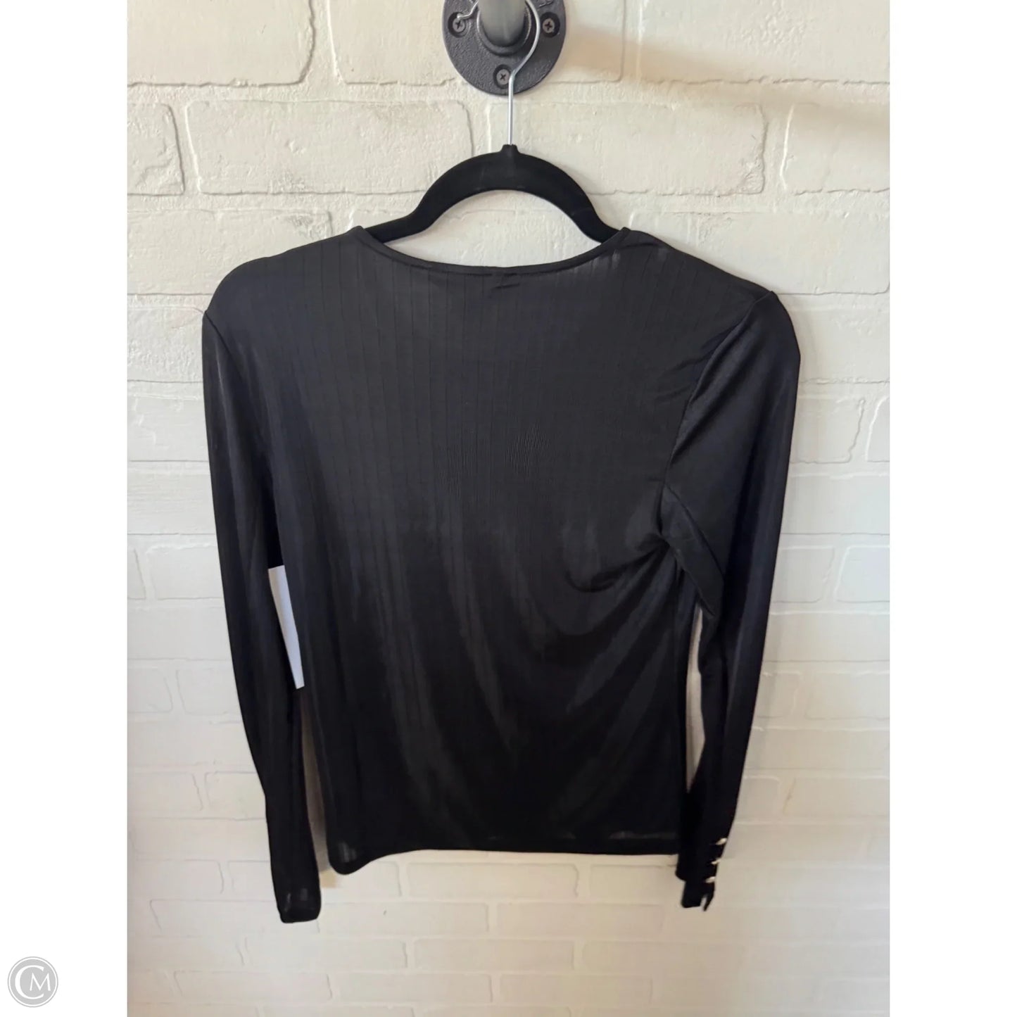 Top Long Sleeve By Banana Republic In Black, Size: S