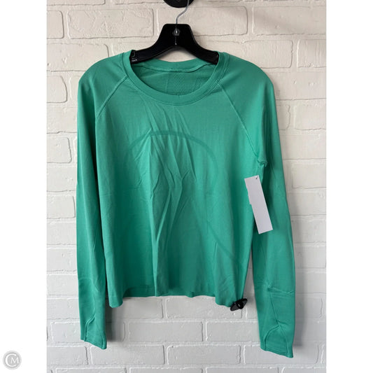 Athletic Top Long Sleeve Crewneck By Lululemon In Green, Size: M