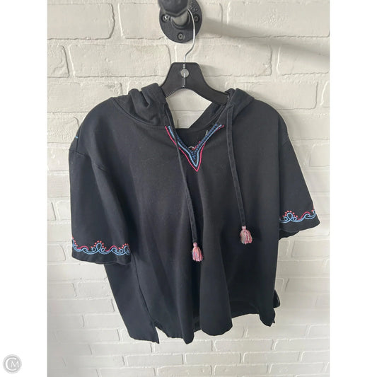 Sweatshirt Designer By Johnny Was In Black, Size: L