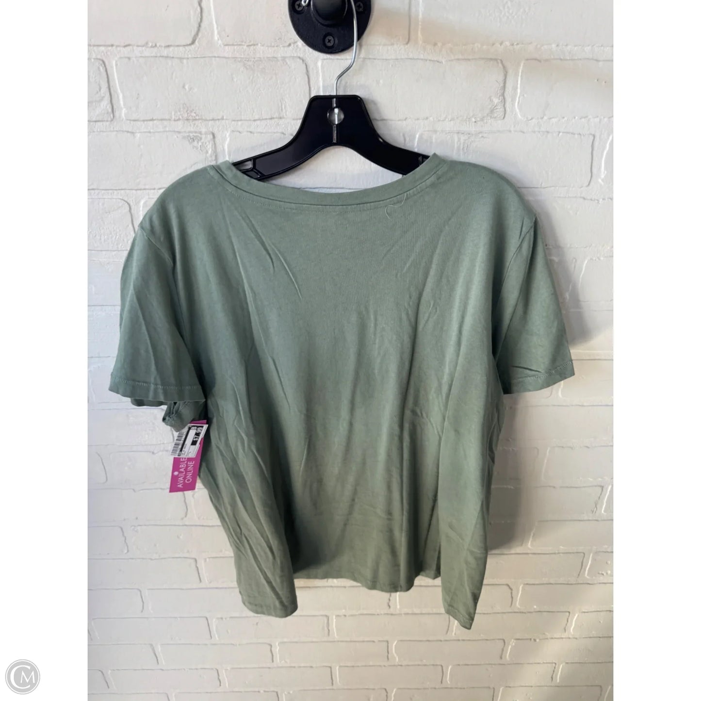 Top Short Sleeve Basic By Gap In Green, Size: L