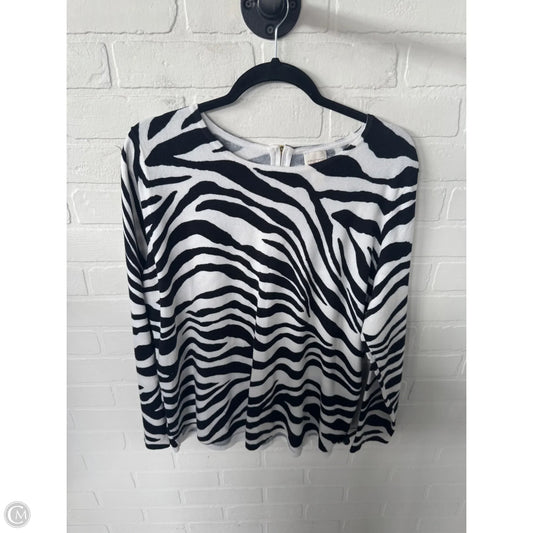 Sweater By Chicos In Black & White, Size: Xl