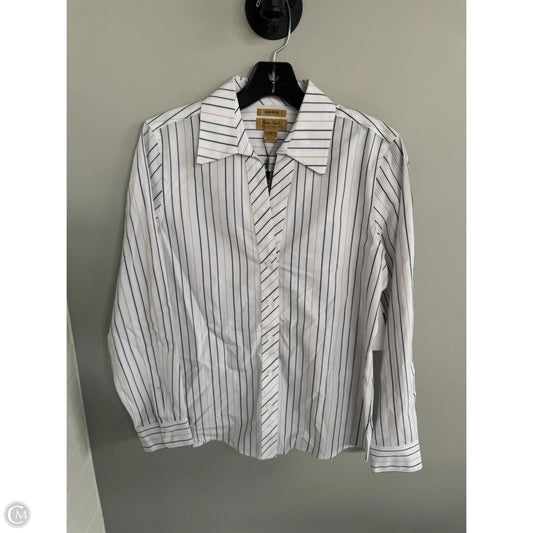 Top Long Sleeve By Investments In White, Size: S