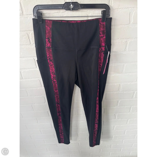 Athletic Leggings By Zenergy By Chicos In Black & Pink, Size: 8