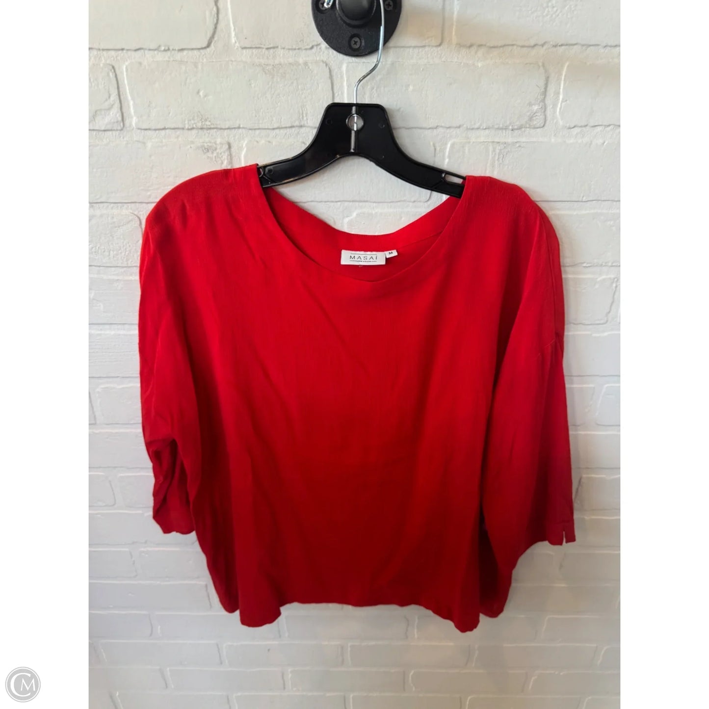 Top 3/4 Sleeve By Clothes Mentor In Red, Size: M
