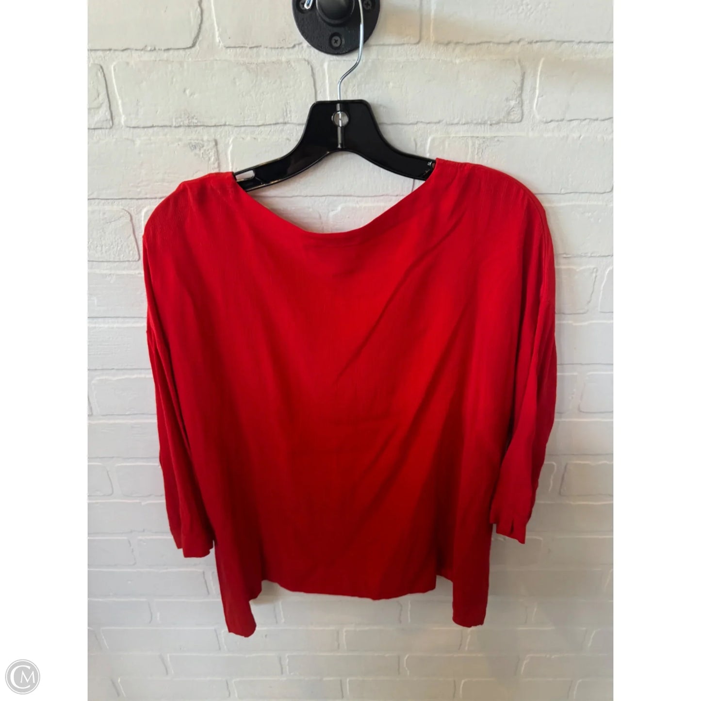 Top 3/4 Sleeve By Clothes Mentor In Red, Size: M