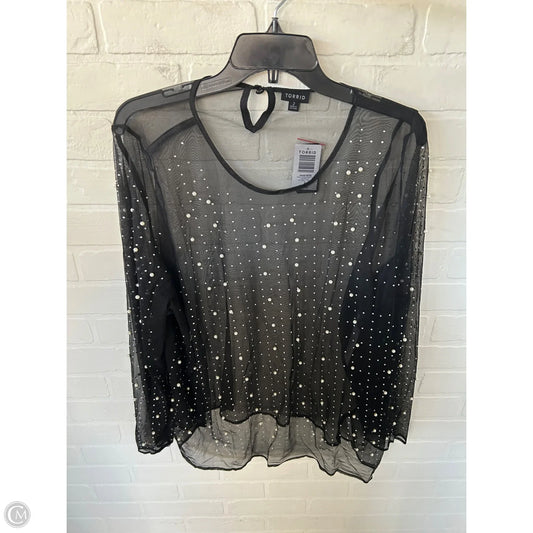 Top Long Sleeve By Torrid In Black, Size: 2x