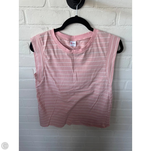 Top Sleeveless By Clothes Mentor In Pink & White, Size: S