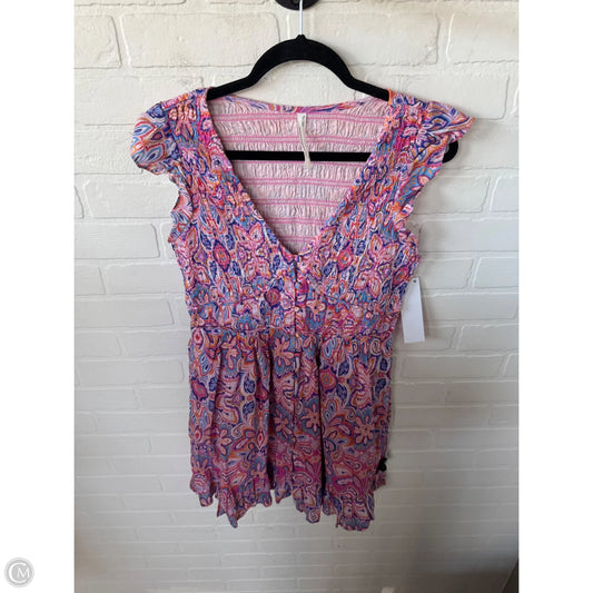 Dress Casual Short By Anthropologie In Pink & Purple, Size: M