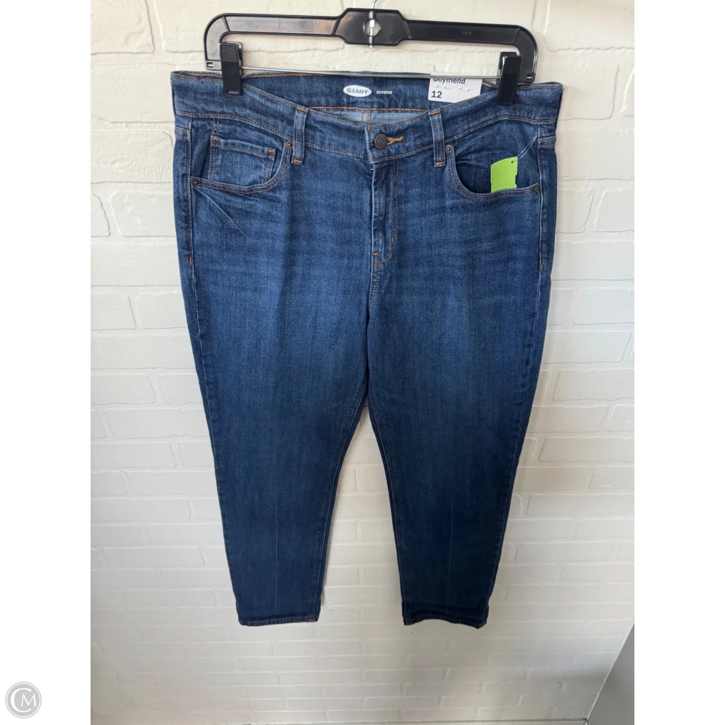 Jeans Boyfriend By Old Navy In Blue Denim, Size: 12