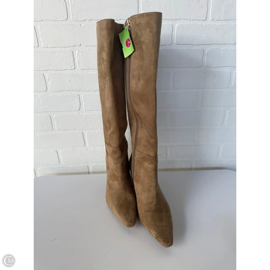Boots Knee Heels By Cmc In Tan, Size: 9