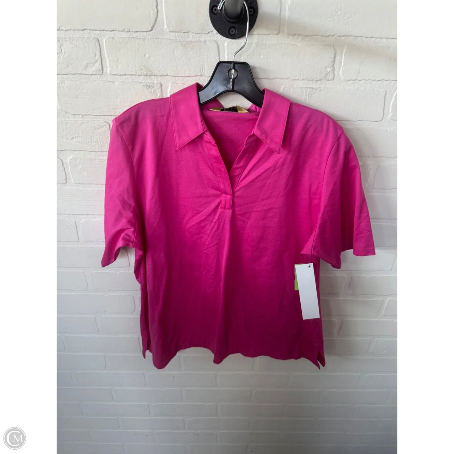 Top Short Sleeve By Investments In Pink, Size: Lp