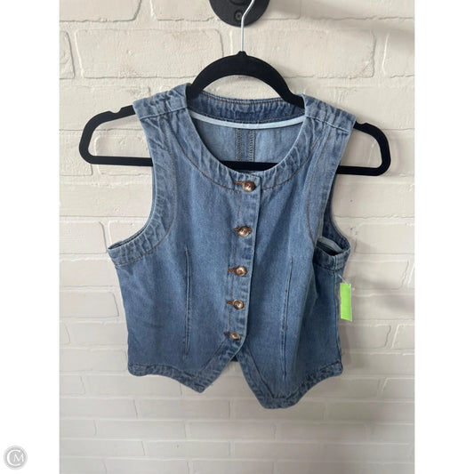Vest Other By Clothes Mentor In Blue Denim, Size: S