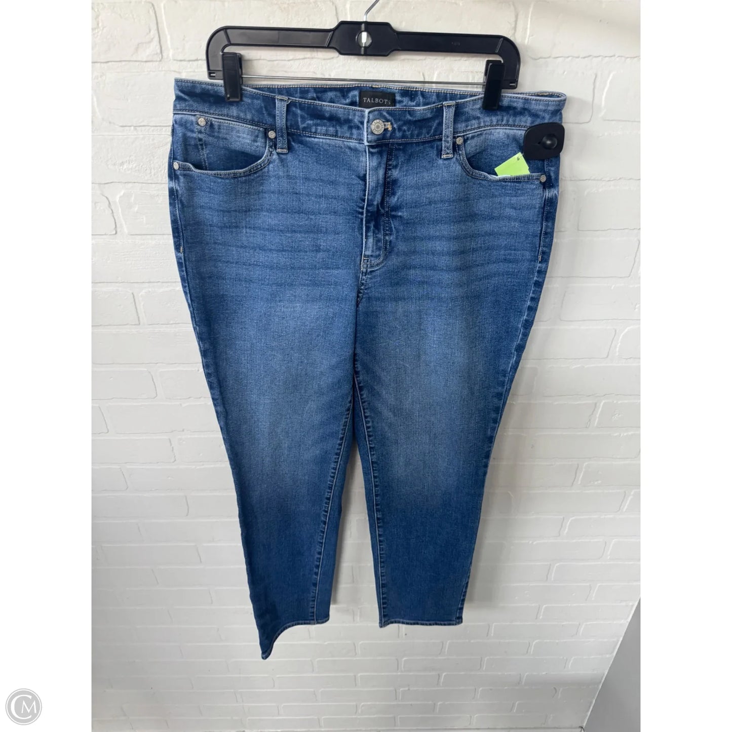 Jeans Straight By Talbots In Blue Denim, Size: 12