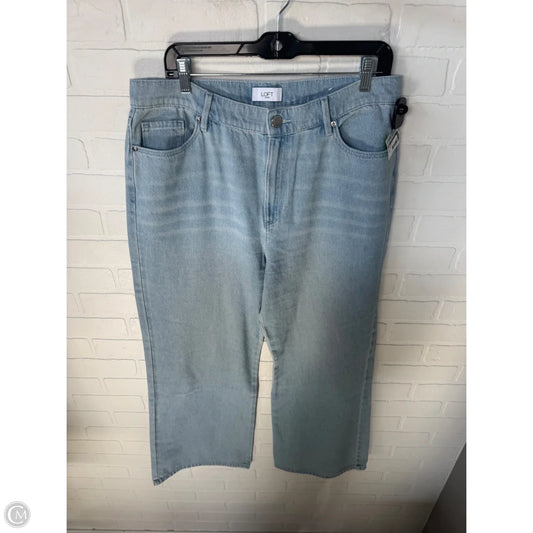 Jeans Wide Leg By Loft In Blue Denim, Size: 12