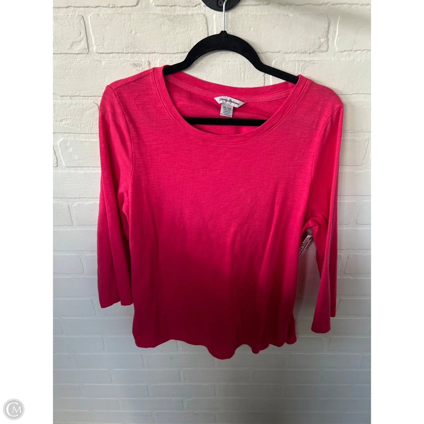 Top Long Sleeve Basic By Tommy Bahama In Pink, Size: Xl