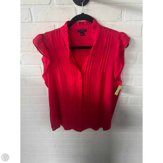Top Short Sleeve By Ann Taylor In Red, Size: M