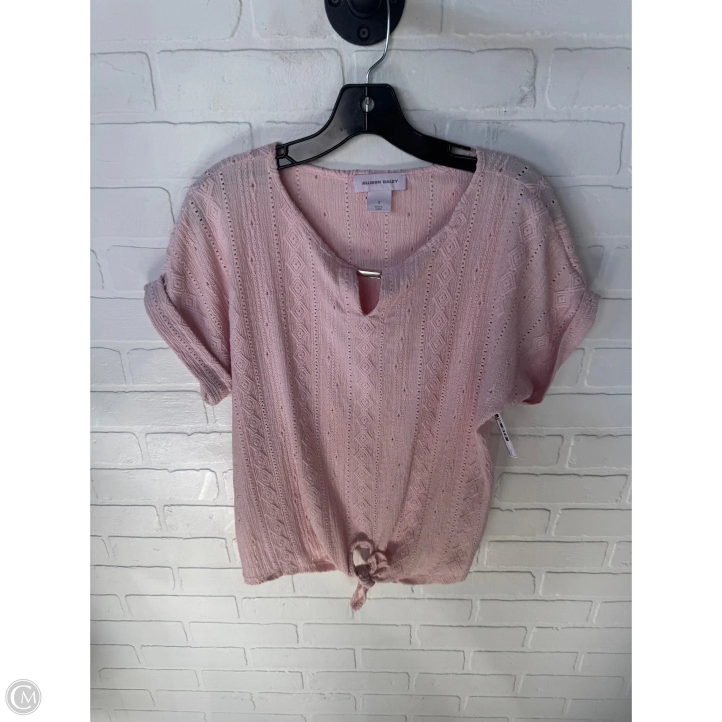 Top Short Sleeve By Allison Daley In Pink, Size: S