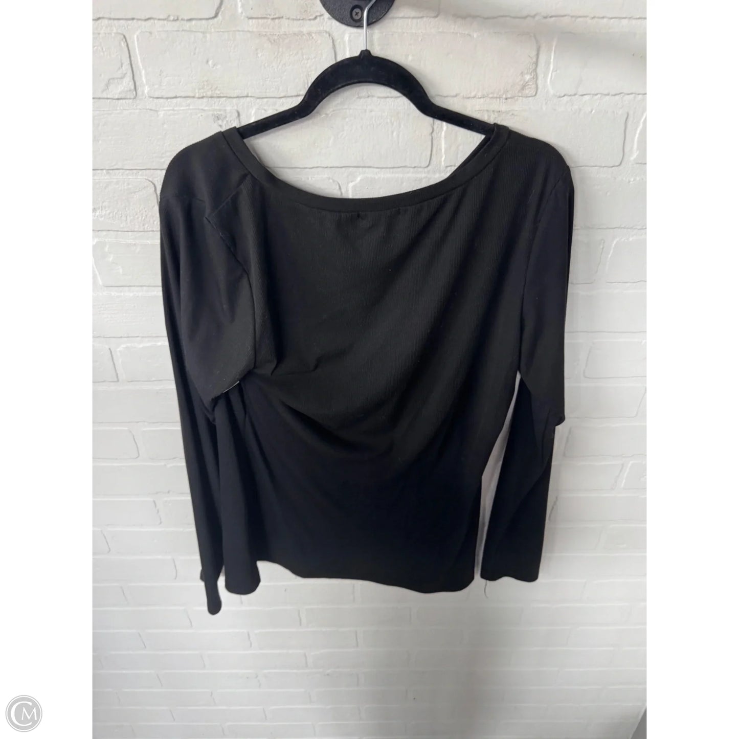 Top Long Sleeve Basic By Ekouaer In Black, Size: 2x
